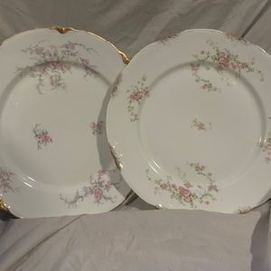 Warwick Porcelain Old Abbey Rose dinner plates